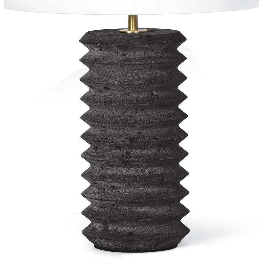 Noir Column Travertine Lamp