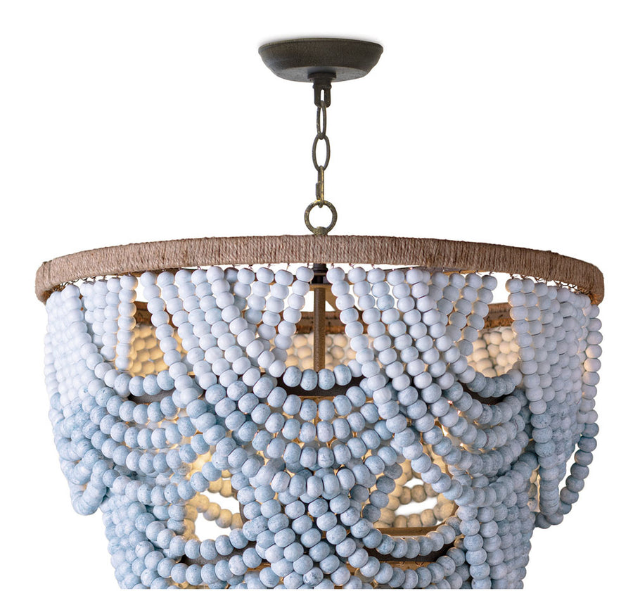 Ombre Wood Bead Chandelier