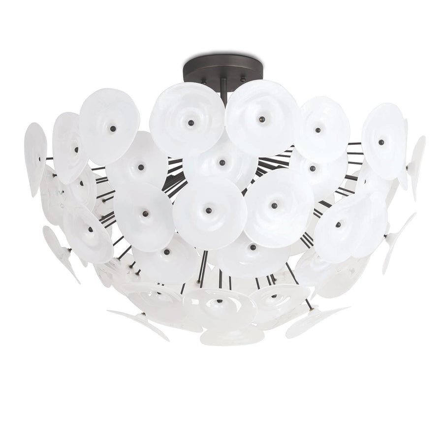 Poppy Glass Semi Flush Mount