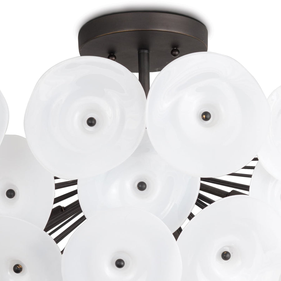 Poppy Glass Semi Flush Mount