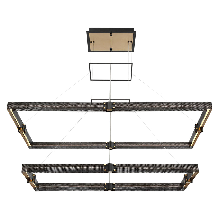 Admiral Two-Tier Rectangular LED Chandelier