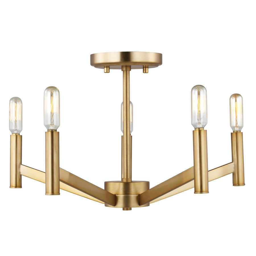 Vector Five Light Semi-Flush Mount