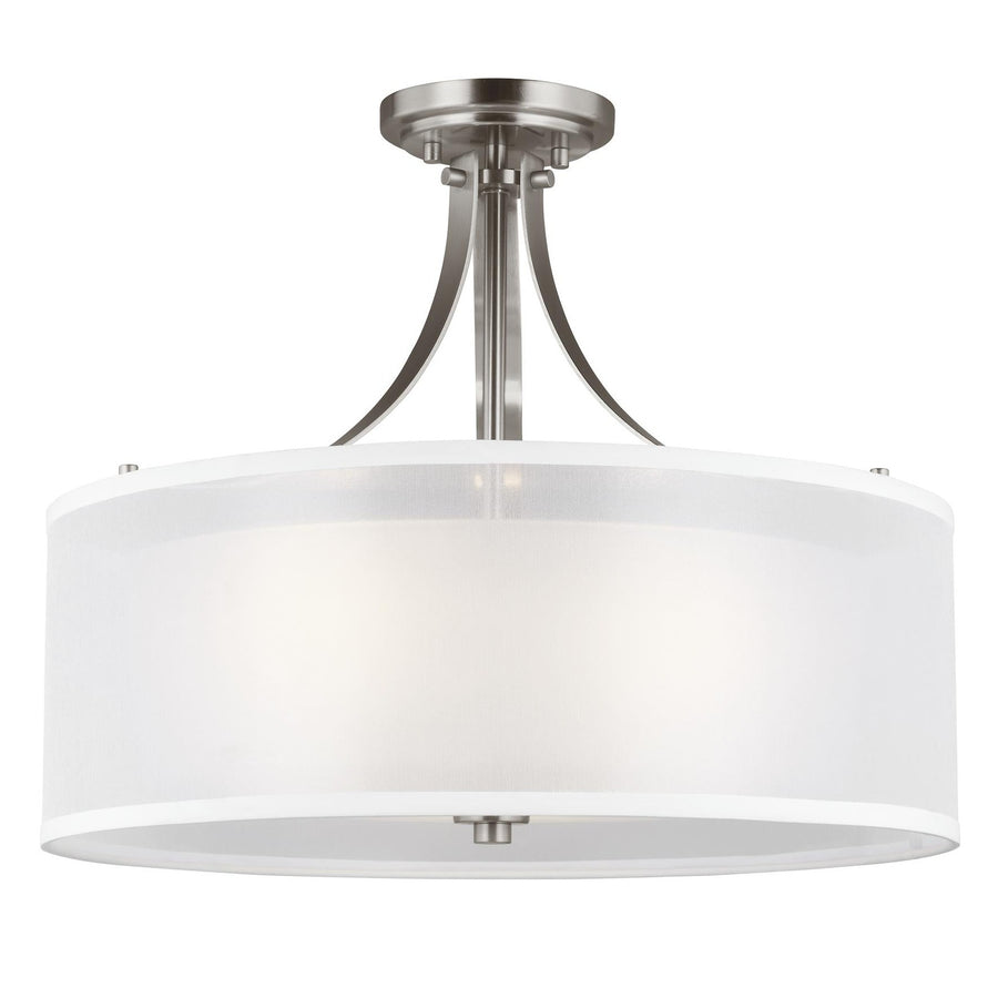 Elmwood Park Three Light Semi-Flush Mount