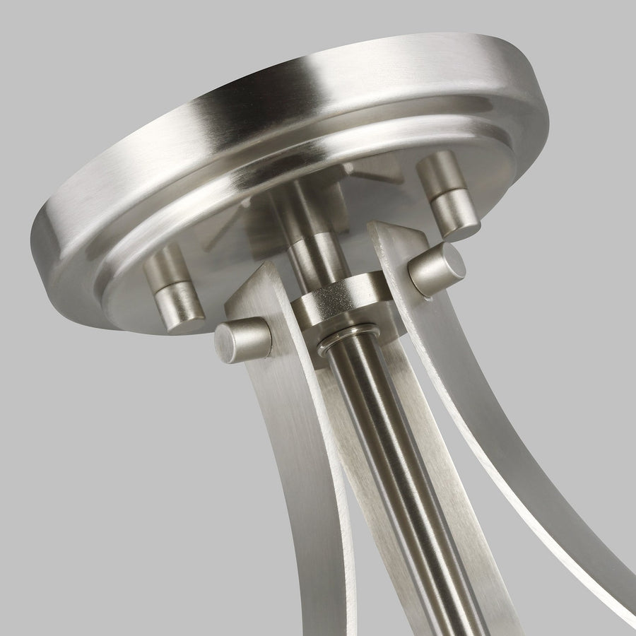 Elmwood Park Three Light Semi-Flush Mount