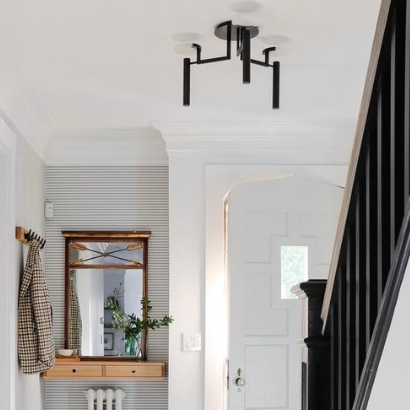 Melange Large Floating Disc Semi-Flush Chandelier
