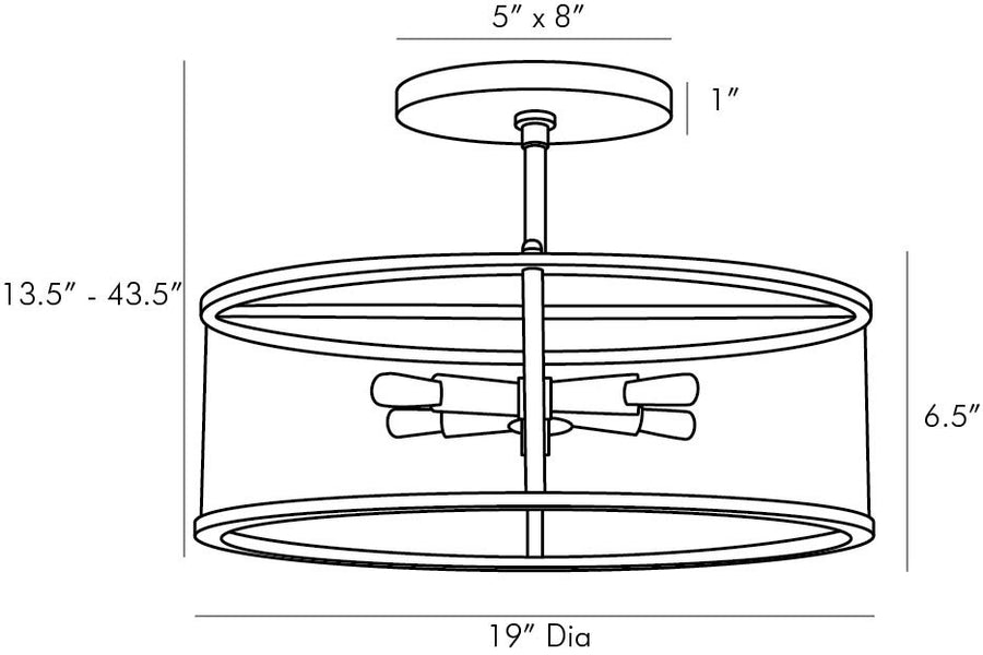 Hera Oval Flush Mount